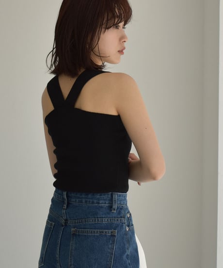 Square Neck Knit Tanktop t1911-193