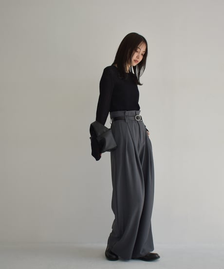 Highwaist Tuck Semiwide Pants bo2000-130