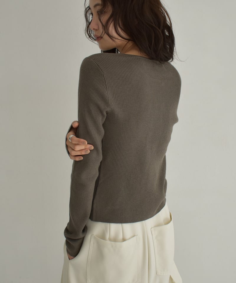 Compact Rib Knit Cardigan t1911-364 | cizatto