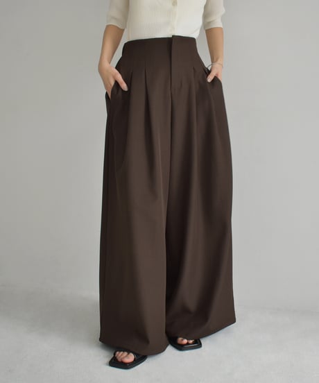 Highwaist 2Tuck Wide Pants bo2000-163