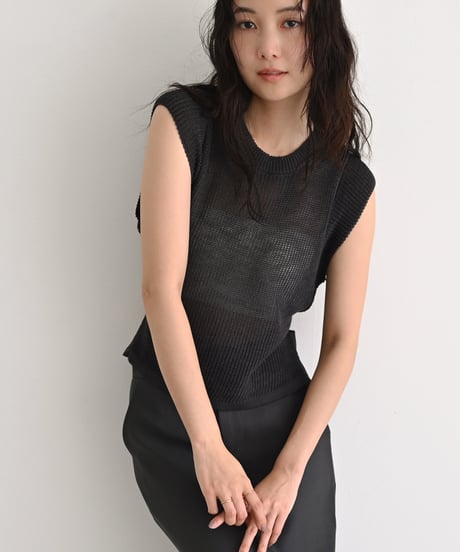 Back Ribbon Mesh Tops t1911-548