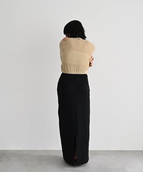 Drawstring Narrow Long Skirt bo2000-190