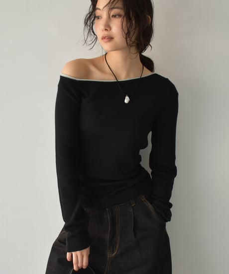 Bicolor One Shoulder Tops t1911-452