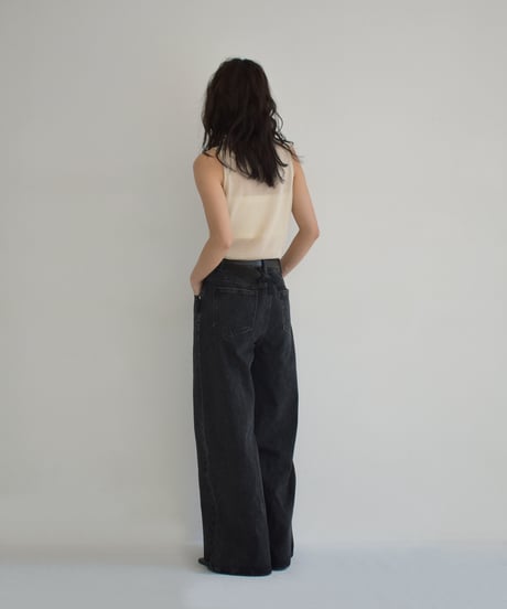 Wide Straight Black Denim bo2000-138