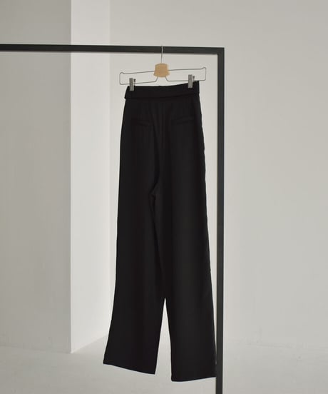 Highwaist Tuck Pants（Black）【セットアップ着用可能】 bo2000-83