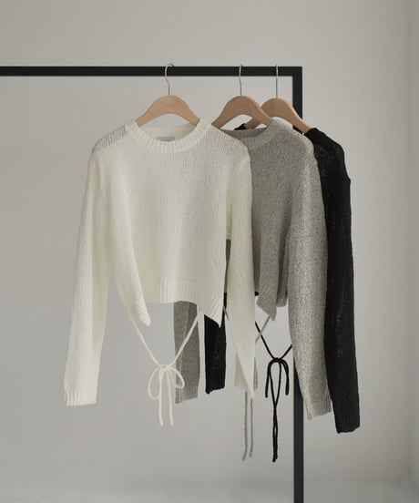 Back Ribbon Knit Pullover t1911-446