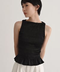 Shirring Nosleeve Tops t1911-557