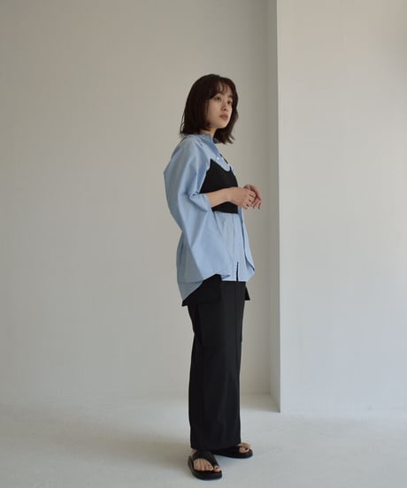 Back Zip Camisole（Black）【セットアップ着用可能】 t1911-181