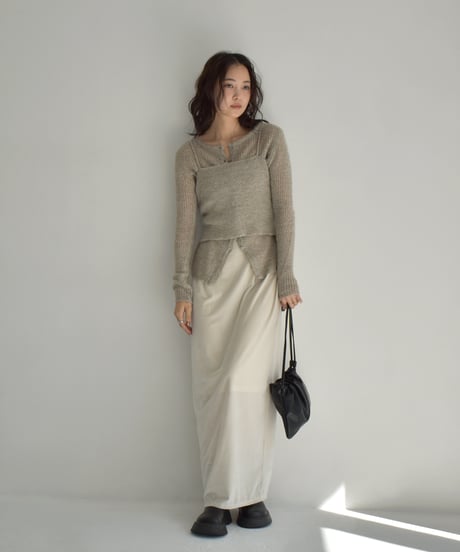 2piece Sheer Knit Cardigan t1911-344
