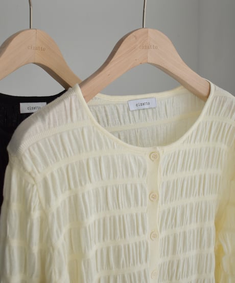 Shirring Knit Cardigan t1911-463