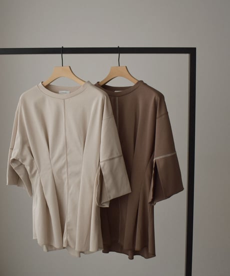 Arm Slit Waistshape Tops t1911-113