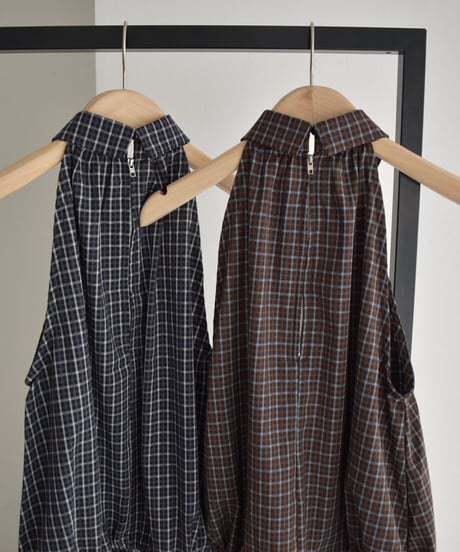 Halter Neck Check Tops t1911-562