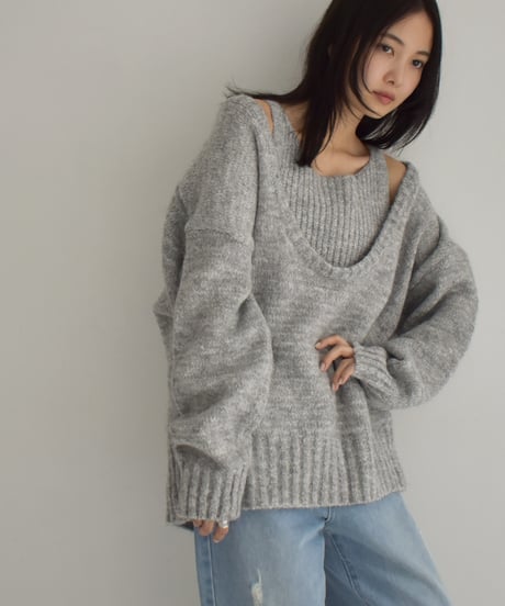 2set Uneck Knit t1911-302