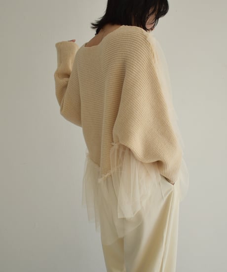 Tulle Design Knit Tops t1911-251