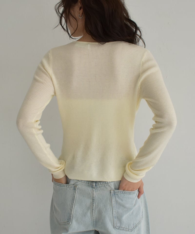 Compact Rib Knit Cardigan t1911-364 | cizatto