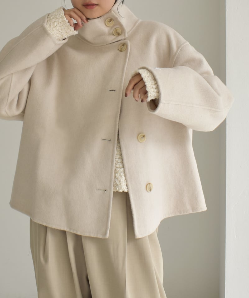 Wool Stand Collar Short Coat ⅽ1911-38 | cizatto Wool Stand Collar Short Coat ⅽ1911-38 | cizatto