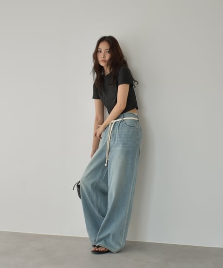 String Belt Denim Pants bo2000-157