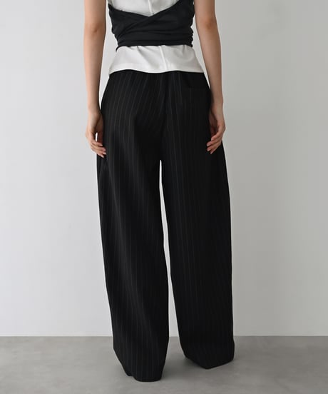 Stripe Cocoon Pants（Black）bo2000-194