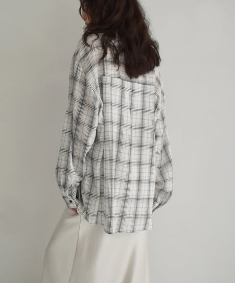 Sheer Loose Check Shirt t1911-457