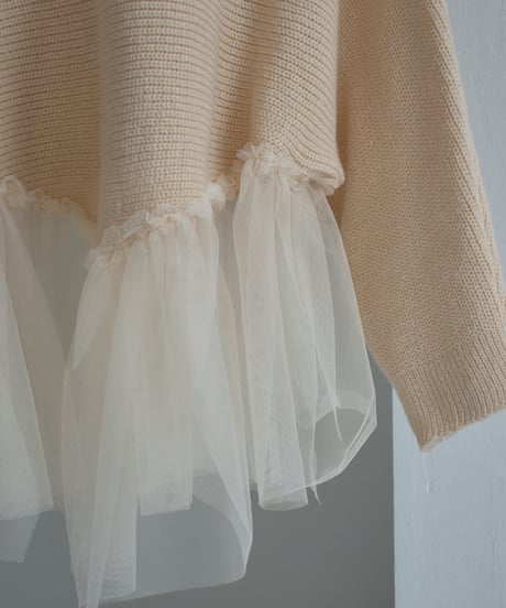 Tulle Design Knit Tops t1911-251
