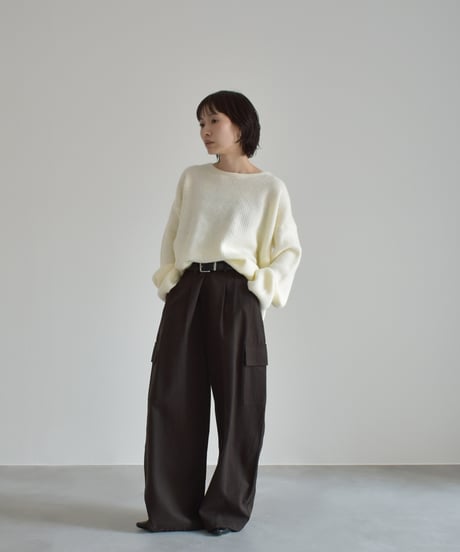 Crew Neck Ribknit Pullover t1911-488
