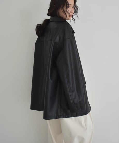 Fake Leather Over Jacket t1911-498