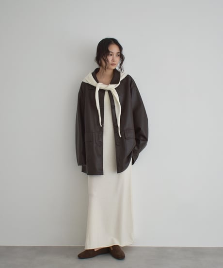 Fake Leather Over Jacket t1911-498