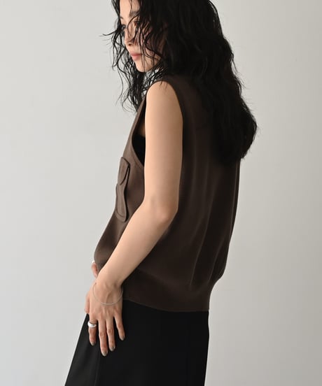 Pocket Knit Vest t1911-527