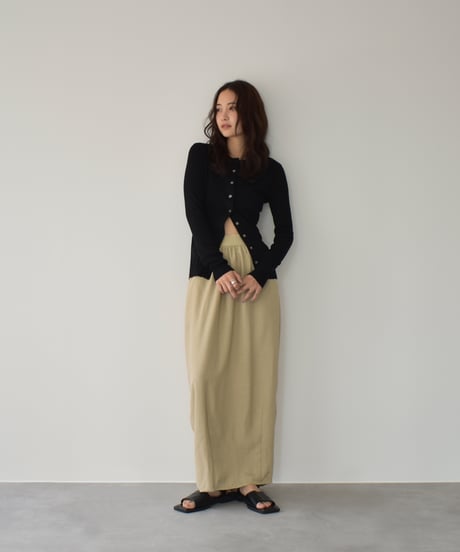 Crew Neck Rib Kint Cardigan t1911-350