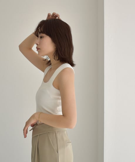 Square Neck Knit Tanktop t1911-193