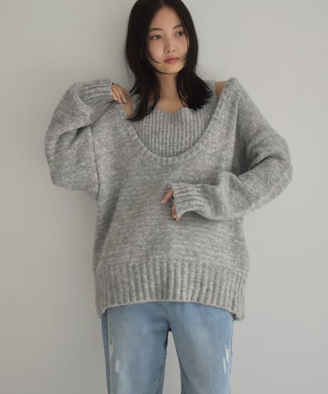 2set Uneck Knit t1911-302