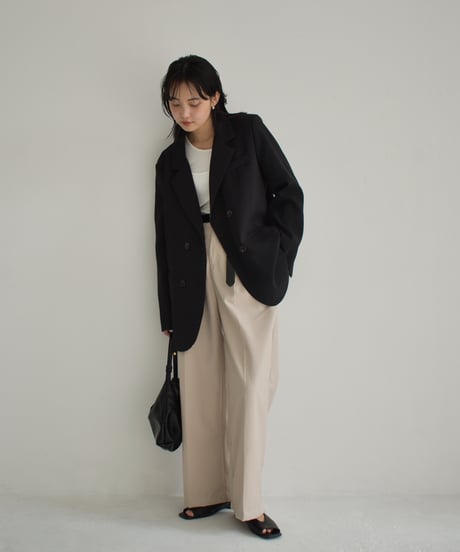 Loose Double Breasted Jacket t1911-254