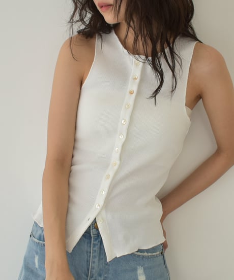 Rib Nosleeve Cardigan t1911-392