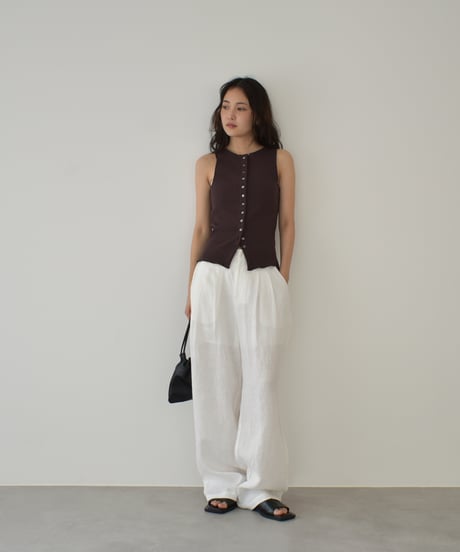Rib Nosleeve Cardigan t1911-392