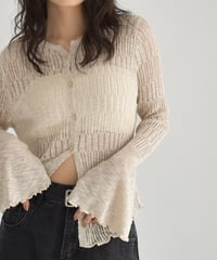 Bell Sleeve Sheer Knit Cardigan t1911-461