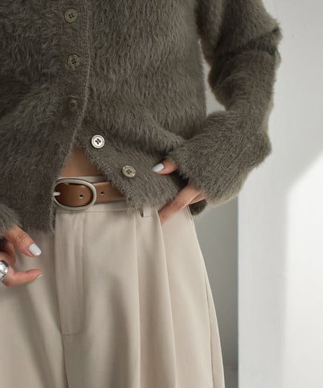 Oval Buckle Leather Belt be1913-100