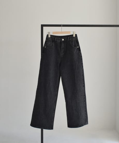 Wide Straight Black Denim bo2000-138