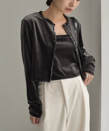 Velor Short Cardigan t1911-318