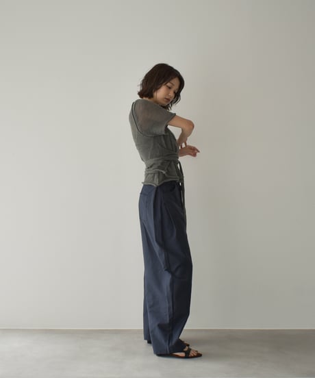 Layered Halfsleeve Sheer Knit t1911-435