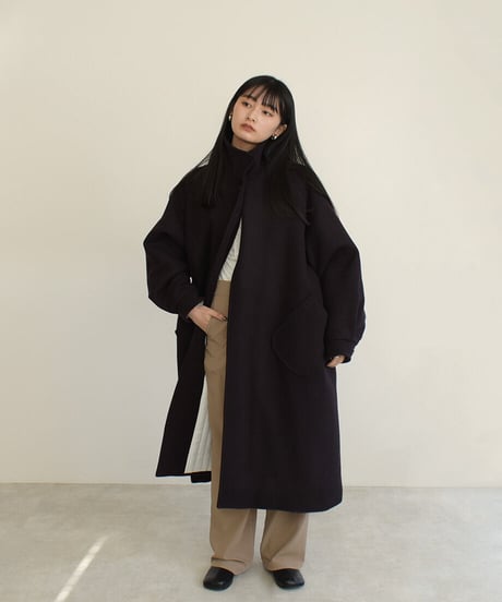 Puff Sleeve Raglan Coat（Purplebrown,Navy）c1911-13