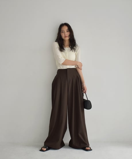 Highwaist 2Tuck Wide Pants bo2000-163