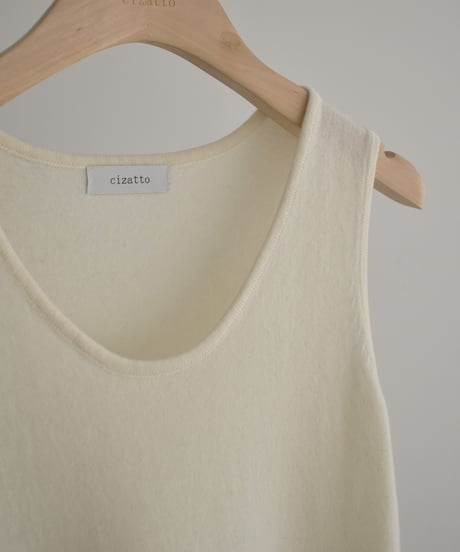 Stole Set Nosleeve Knit Onepiece op-0202009561