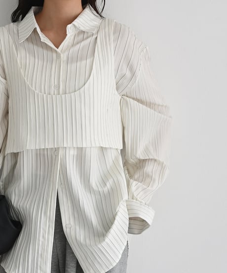 Stripe Bustier Shirt t1911-516