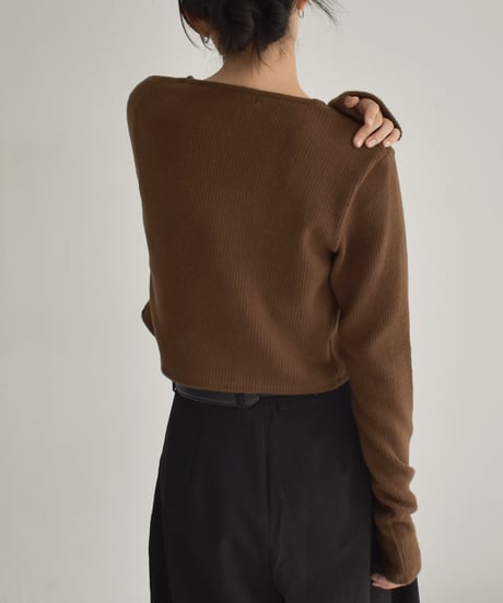 Crew Neck Short Cardigan