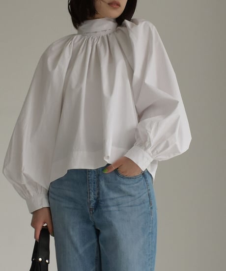 Bowtie Neck Volume Blouse t1911-180