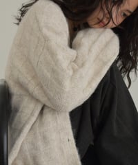 Plaid Pattern Knit Cardigan t1911-477