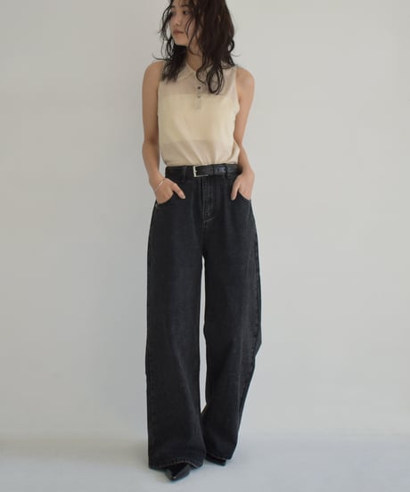 Wide Straight Black Denim bo2000-138