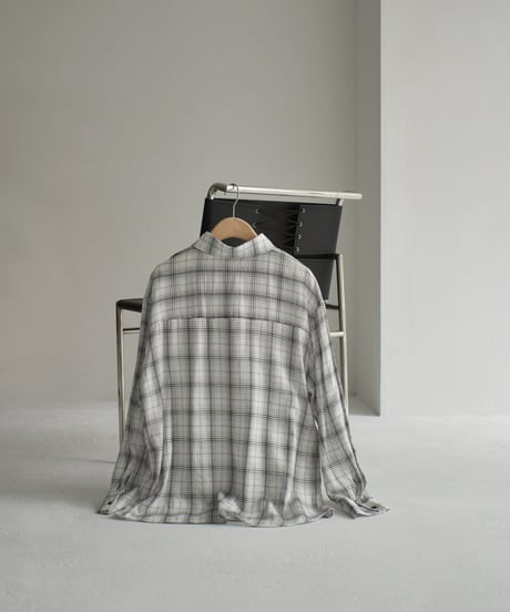 Sheer Loose Check Shirt t1911-457