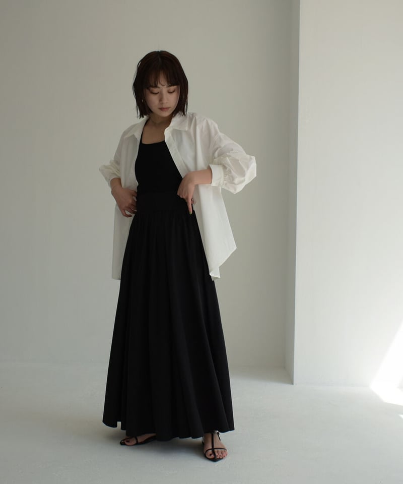トランク88 Belted Flare Jumper Skirt jumper skirt（denim） | inn see