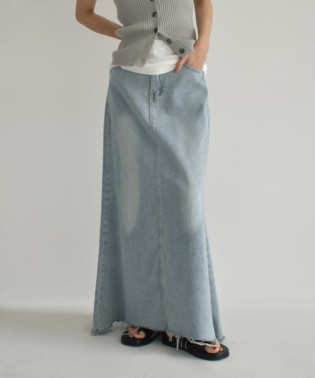 Denim Long Skirt bo2000-152